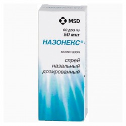 Назонекс, спрей назальный дозированный 50 мкг/доза 120 доз 18 г 1 шт