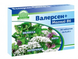 Валерсен + Магний В6, таблетки 0.25 г 30 шт