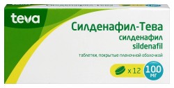 Силденафил-Тева табл. п/о пленочной 100 мг 12 шт.